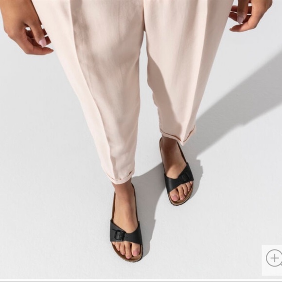 Birkenstock Shoes - Birkenstock Madrid Birko-Flor Shiny Black Sandal